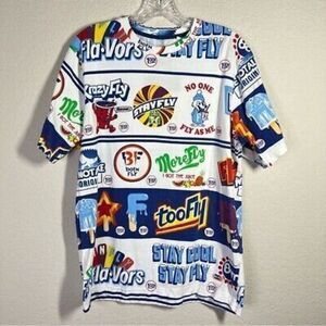 Born Fly Mens‎ Fly Fla Vors Graphic Tee Size M Multicolored Short Sleeve Cotton